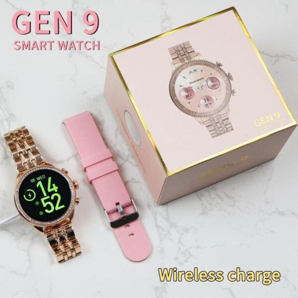 Dimond Edition Gen9 Max Rose Gold Round Display Stainless Steel Luxury Smart Watch, Bluetooth Calling & 360 Health Monitoring, Sports Modes, Voice Assistant, Activity Trackers